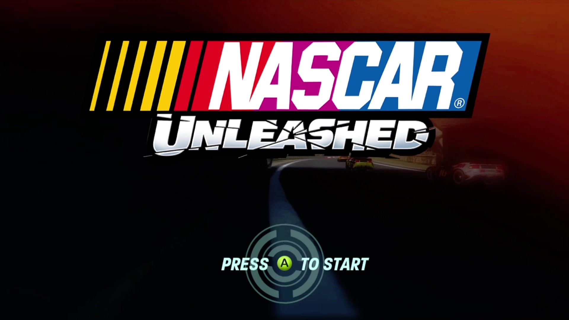 NASCAR Unleashed title screen for Xbox 360